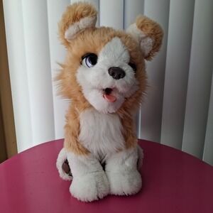 FurReal Friends Ricky the Trick-Lovin Interactive Puppy Tan White Robotic Dog